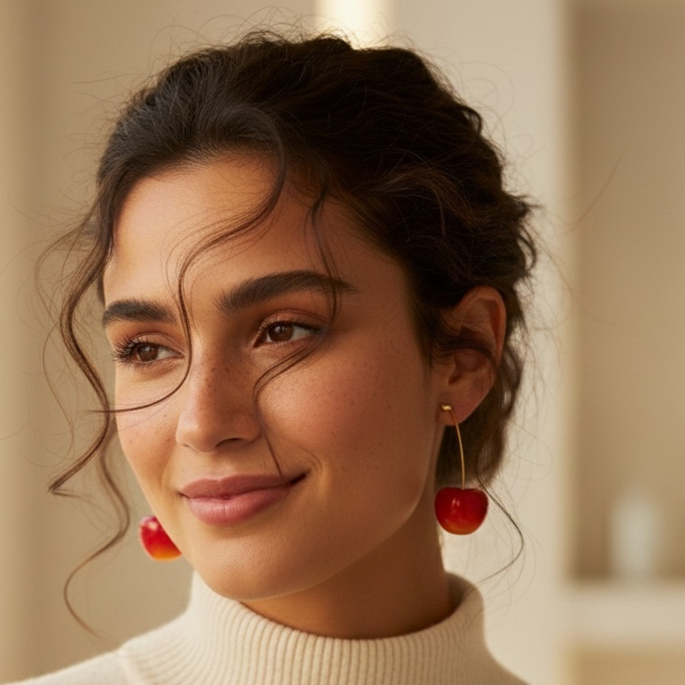 Cherry Drop Earrings